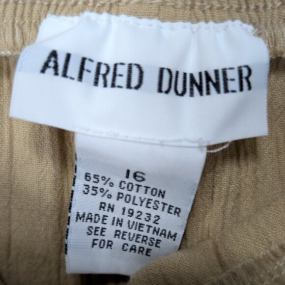 Vintage Alfred Dunner Beige Drawstring Pants w/ Pockets Size 16 - Picture 5 of 9
